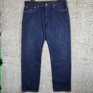 Levis‎ 505 Regular Fit Mens 38x32 Jeans Dark Wash Denim Classic Casual Everyday